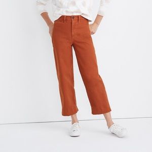 Slim Emmet Wide Leg Crop - Madewell - Size 30 Tall - Cream